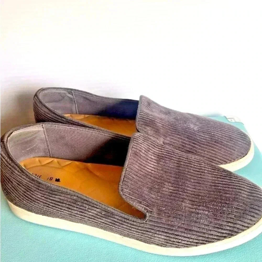 Birdies The Swift Women's Size 9.5 Charcoal Gray Corduroy Slippers‎ Shoes New